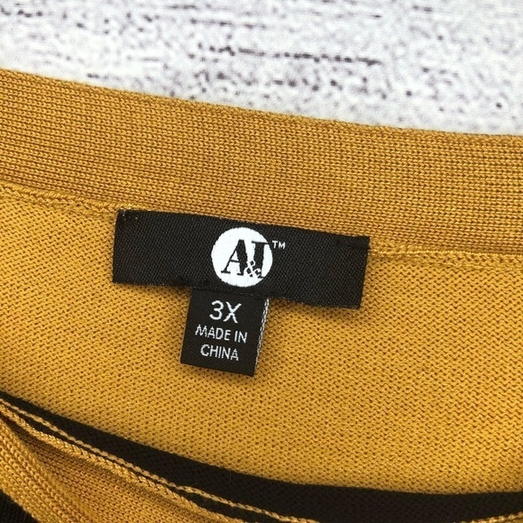 A&I Lightweight Navy & Gold Sweater Sz 3X - Picture 3 of 5